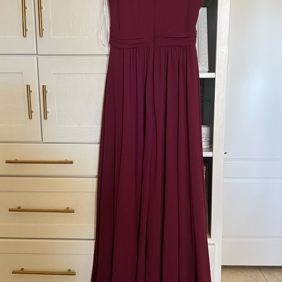 Lulus Thoughts Of Hue Burgundy Surplice Maxi Dress Red - Size S - Picture 4 of 4